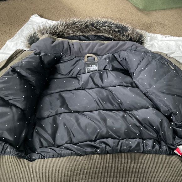North Face Down Detachable Hood Bomber Jacket HyVent 600 Women’s Medium - Picture 11 of 11